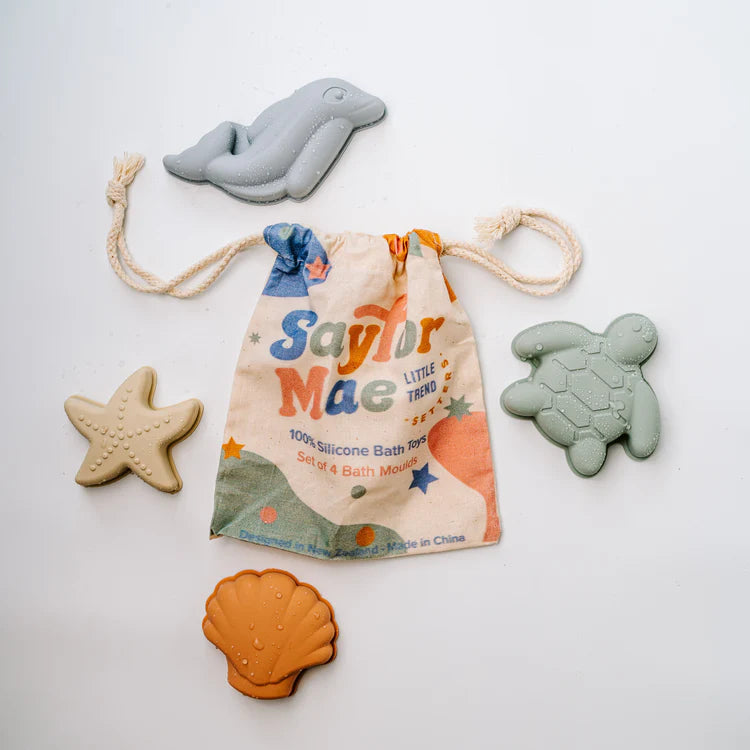 Silicone Bath Toys - Pastel Sea