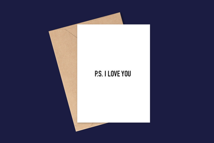 P.S I Love You Card